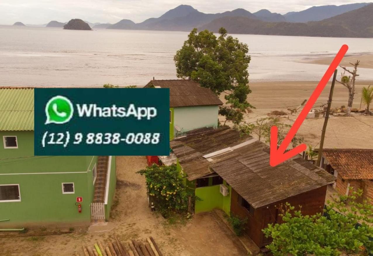 827 Chale Pe Na Areia, Completo Na Praia Do Estaleiro Em Ubatuba - 1 Dormitorio, 1 Banheiro, 1 Vaga De Garagem エクステリア 写真